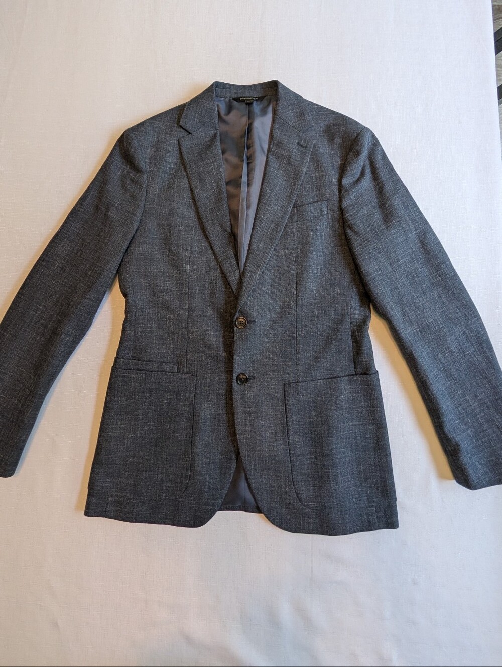 Banana Republic Men's Blue Gray Slim Fit Sport Coat Blazer 36R NWOT